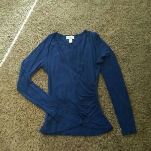 SALE: Ann Taylor Loft | Blue Wrap Top